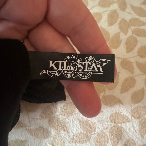 Killstar Black Cardinal Sins Gothic Lace Up Velvet High Neck Bralette NWOT XL - Picture 14 of 16